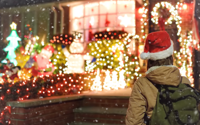 Christmas festive decorated homes