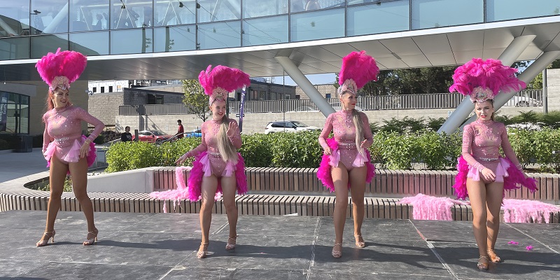 Dancers performing on stage