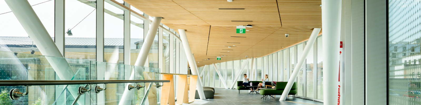 Inside the Treasure Hill Bridge, with two people sitting and enjoying a coffee