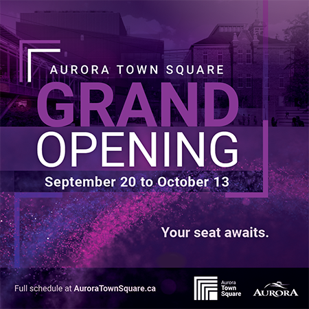 Purple Grand Opening promo graphic showing the September 20 to October 13 dates