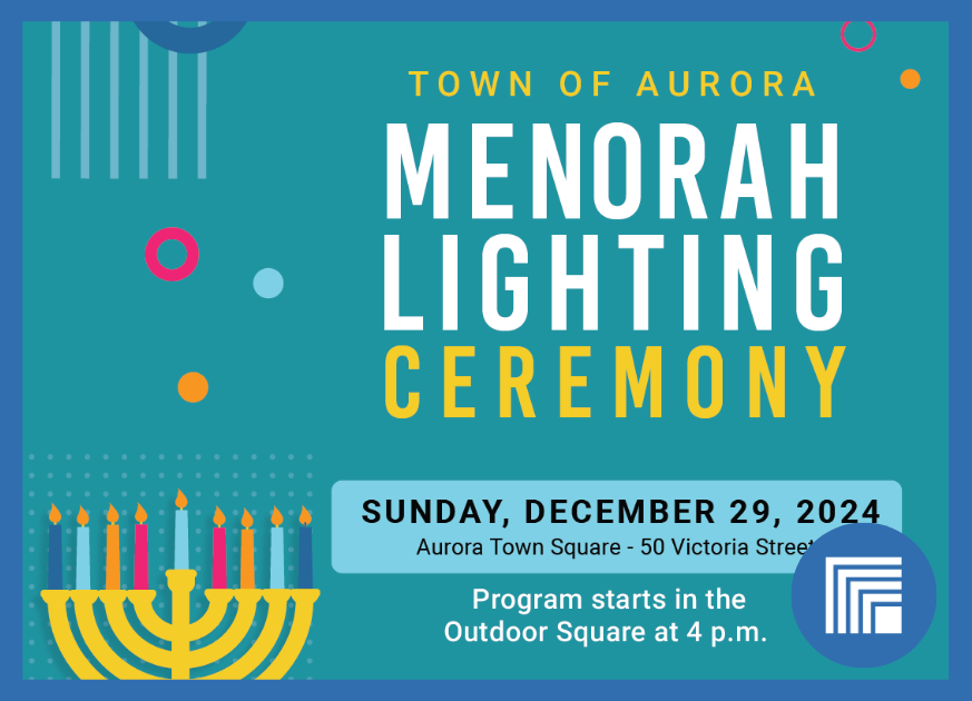 Graphic that says Menorah Lighting Ceremony